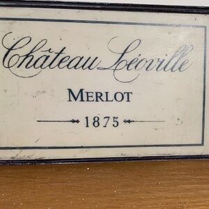 Vintage porcelain Château Léoville Merlot tiles